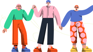 Illustration of remote founders connected across the world