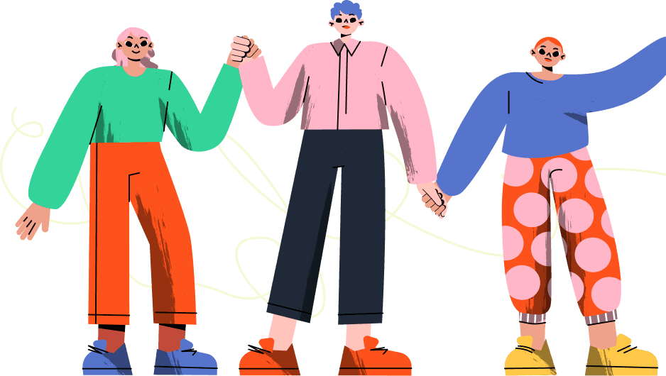 Illustration of remote founders connected across the world